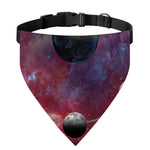 Galaxy Lunar Phase Print Over The Collar Dog Bandana