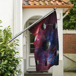 Galaxy Lunar Phase Print Polyester Flag