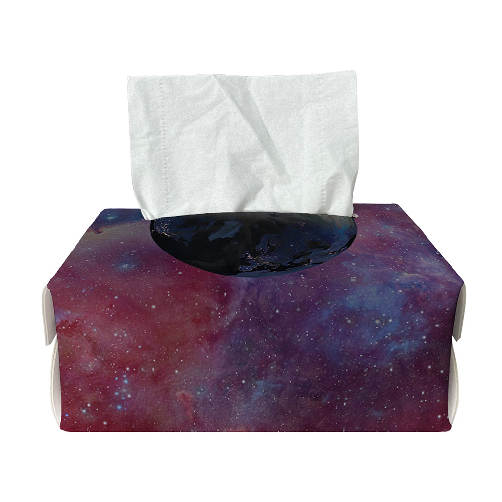 Galaxy Lunar Phase Print Rectangle Tissue Box Cover
