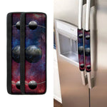 Galaxy Lunar Phase Print Refrigerator Handle Covers
