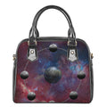 Galaxy Lunar Phase Print Shoulder Handbag