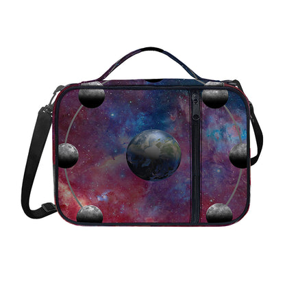 Galaxy Lunar Phase Print Shoulder Strap Bible Bag