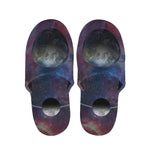Galaxy Lunar Phase Print Slippers