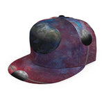 Galaxy Lunar Phase Print Snapback Cap