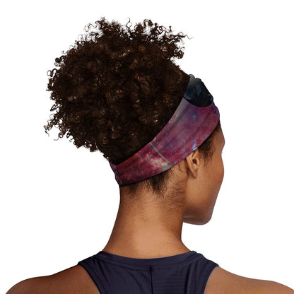 Galaxy Lunar Phase Print Sports Headband