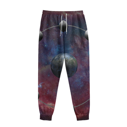 Galaxy Lunar Phase Print Sweatpants