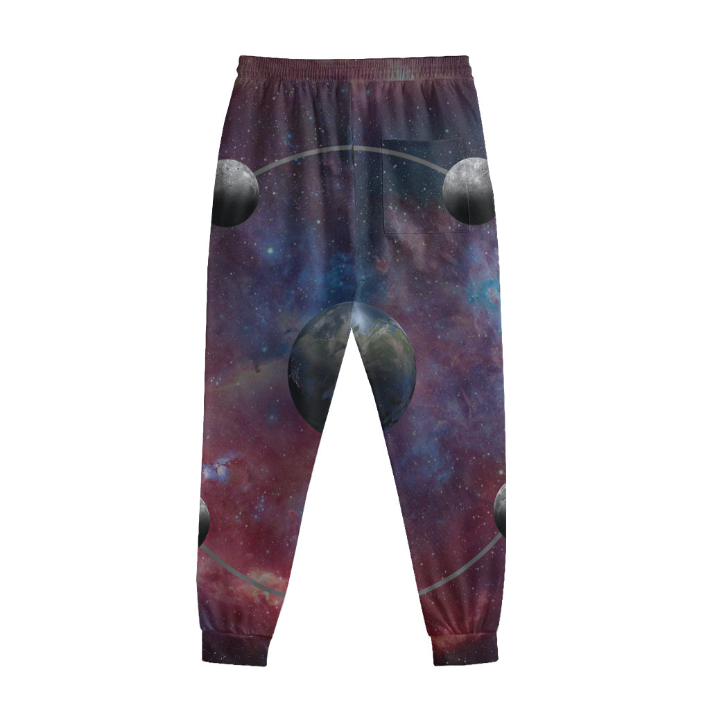 Galaxy Lunar Phase Print Sweatpants