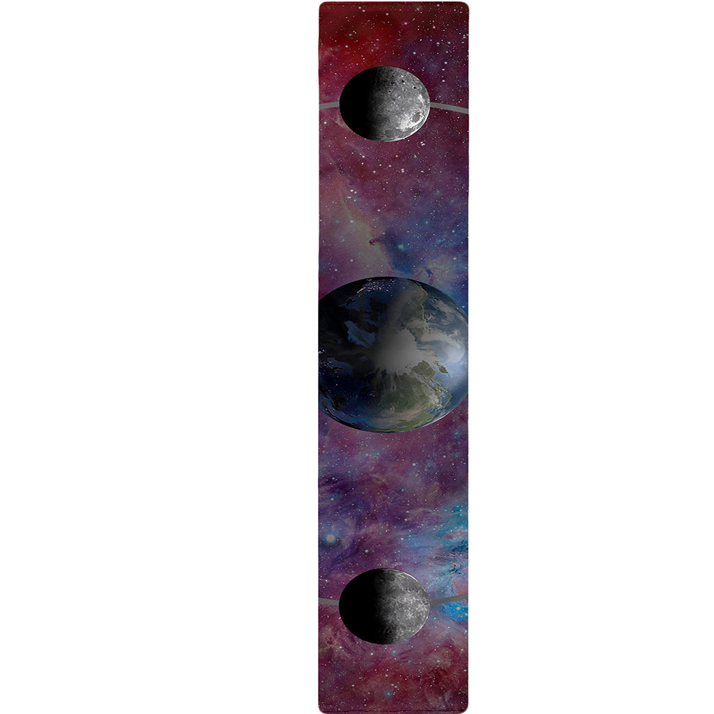 Galaxy Lunar Phase Print Table Runner