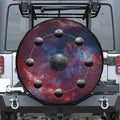 Galaxy Lunar Phase Print Tire Cover
