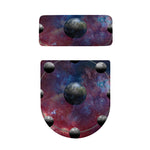 Galaxy Lunar Phase Print Toilet Lid And Tank Cover Set