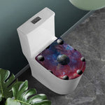 Galaxy Lunar Phase Print Toilet Lid Cover