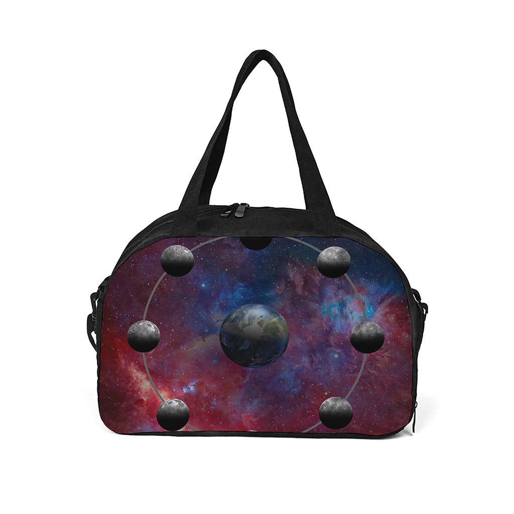 Galaxy Lunar Phase Print Travel Bag