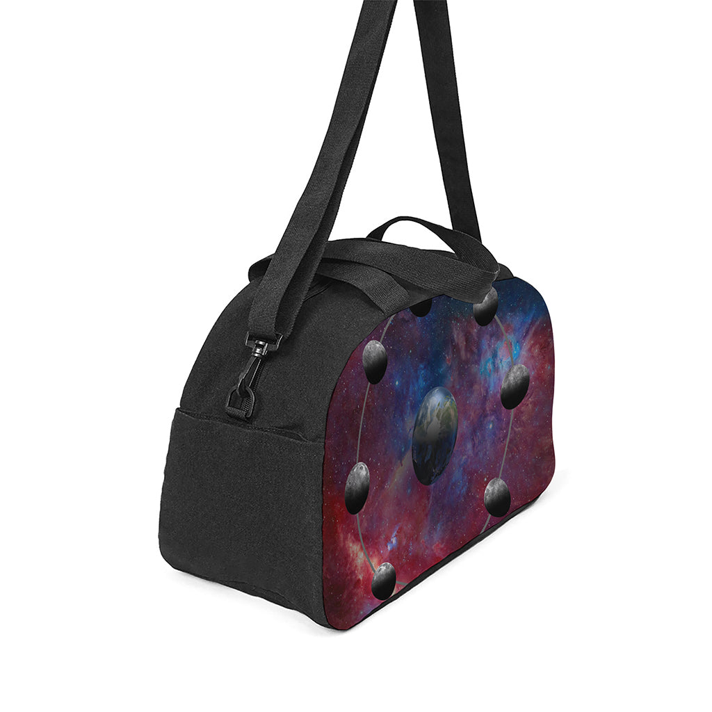Galaxy Lunar Phase Print Travel Bag