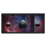 Galaxy Lunar Phase Print Trifold Wallet