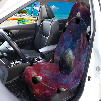 Galaxy Lunar Phase Print Waterproof Car Seat Cover