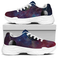 Galaxy Lunar Phase Print White Chunky Shoes