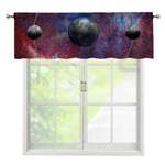 Galaxy Lunar Phase Print Window Valance