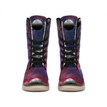 Galaxy Lunar Phase Print Winter Boots