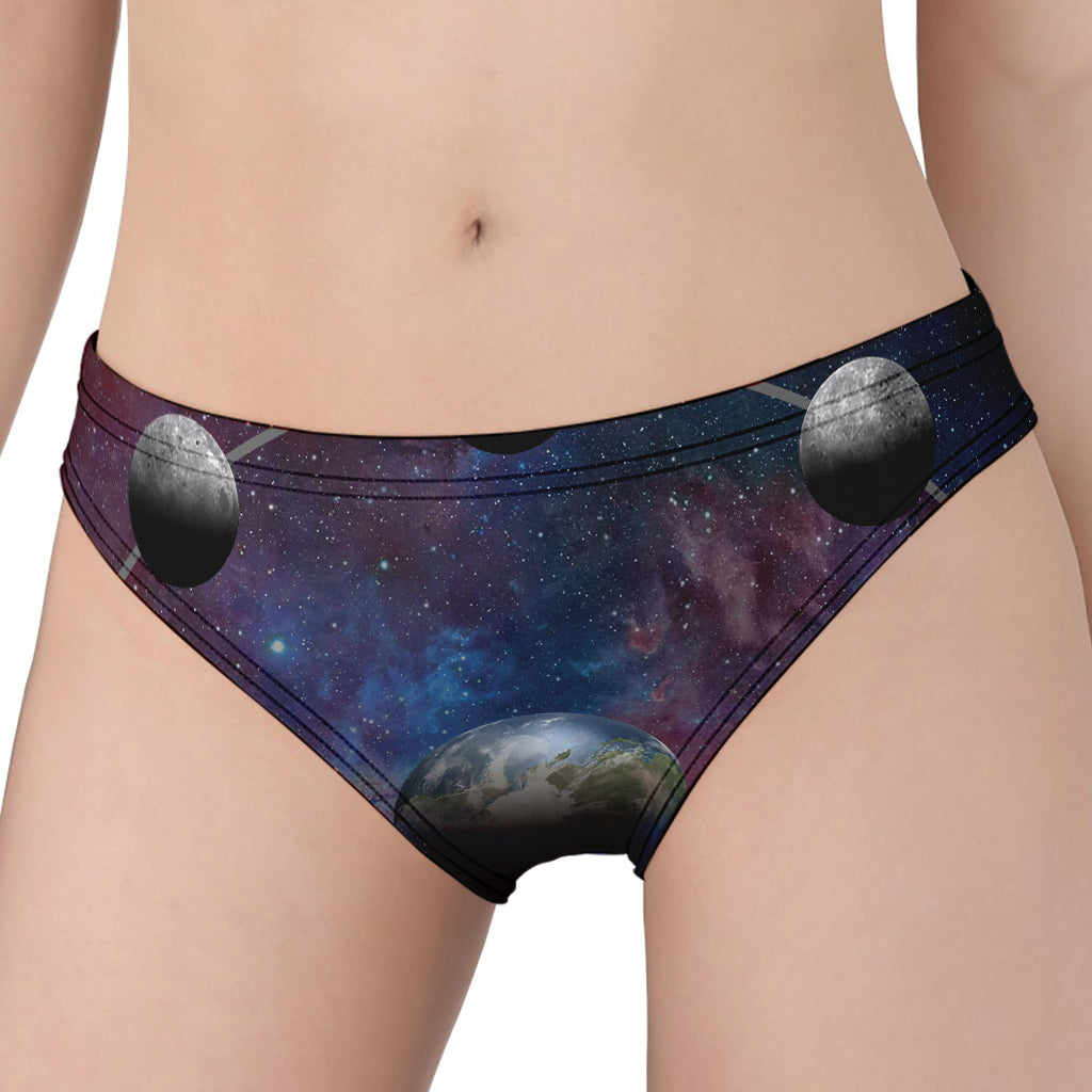 Galaxy Lunar Phase Print Women's Panties