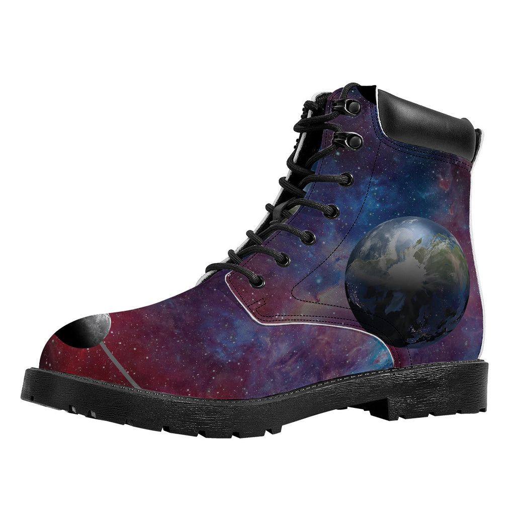 Galaxy Lunar Phase Print Work Boots