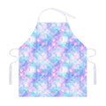 Galaxy Mermaid Scales Pattern Print Adjustable Apron