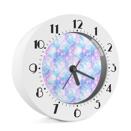 Galaxy Mermaid Scales Pattern Print Alarm Clock