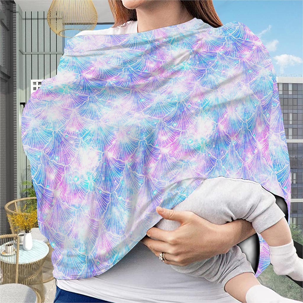 Galaxy Mermaid Scales Pattern Print Baby Seat Cover