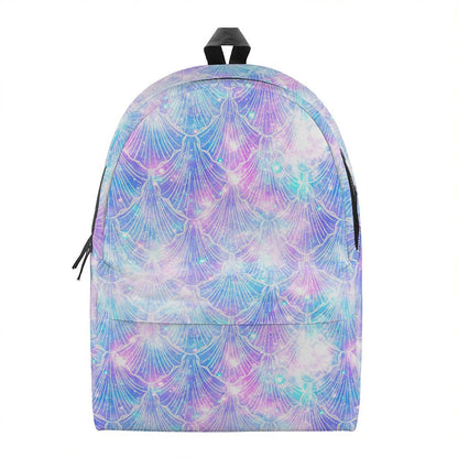 Galaxy Mermaid Scales Pattern Print Backpack