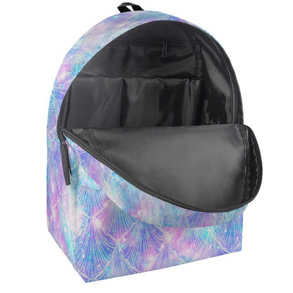 Galaxy Mermaid Scales Pattern Print Backpack