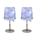 Galaxy Mermaid Scales Pattern Print Bar Stool Covers