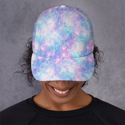 Galaxy Mermaid Scales Pattern Print Baseball Cap