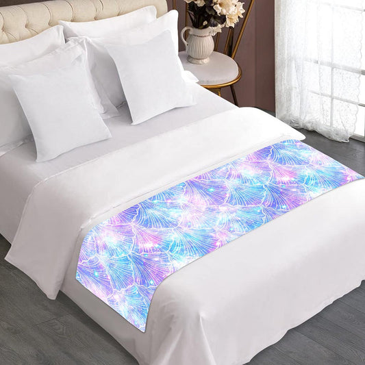 Galaxy Mermaid Scales Pattern Print Bed Runner