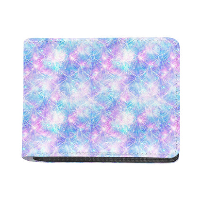 Galaxy Mermaid Scales Pattern Print Bifold Wallet