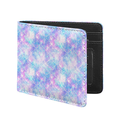 Galaxy Mermaid Scales Pattern Print Bifold Wallet