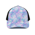 Galaxy Mermaid Scales Pattern Print Black Mesh Trucker Hat