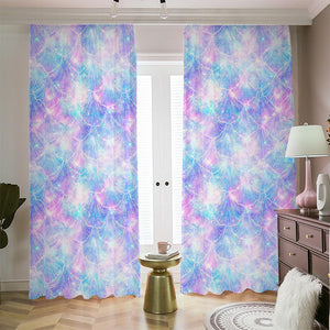 Galaxy Mermaid Scales Pattern Print Blackout Pencil Pleat Curtains