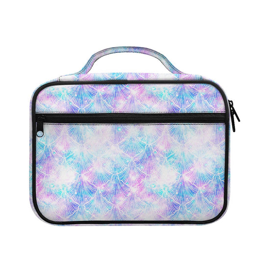 Galaxy Mermaid Scales Pattern Print Briefcase Bible Bag