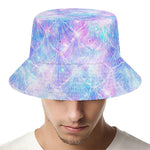 Galaxy Mermaid Scales Pattern Print Bucket Hat