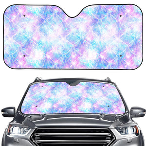 Galaxy Mermaid Scales Pattern Print Car Windshield Sun Shade