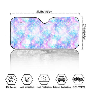 Galaxy Mermaid Scales Pattern Print Car Windshield Sun Shade