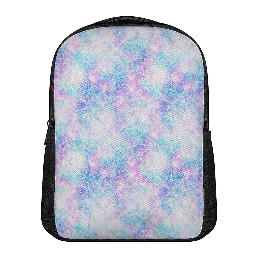 Galaxy Mermaid Scales Pattern Print Casual Backpack