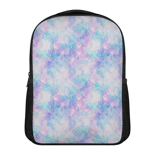 Galaxy Mermaid Scales Pattern Print Casual Backpack
