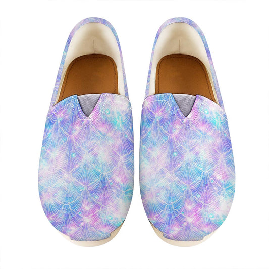 Galaxy Mermaid Scales Pattern Print Casual Shoes