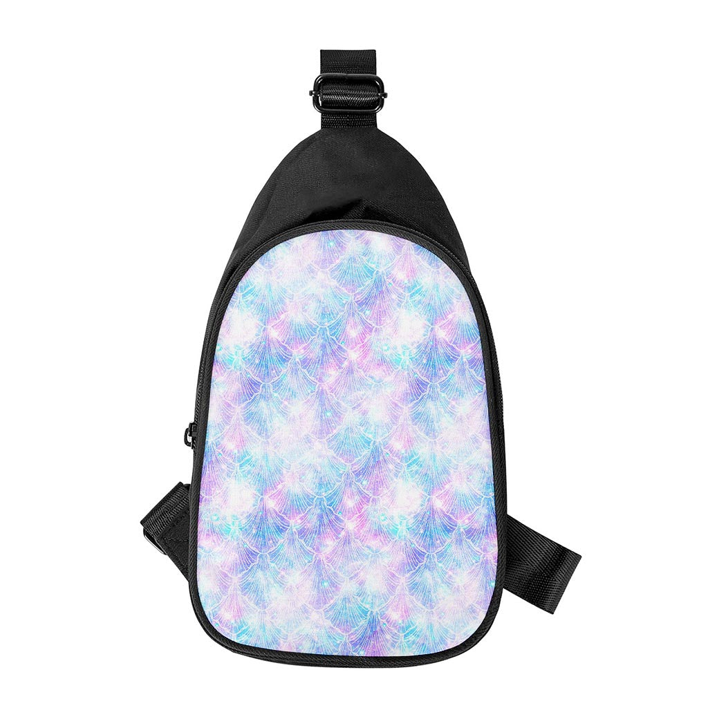 Galaxy Mermaid Scales Pattern Print Chest Bag