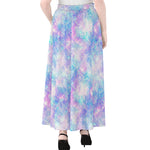 Galaxy Mermaid Scales Pattern Print Chiffon Maxi Skirt