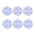 Galaxy Mermaid Scales Pattern Print Coaster Set