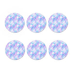 Galaxy Mermaid Scales Pattern Print Coaster Set