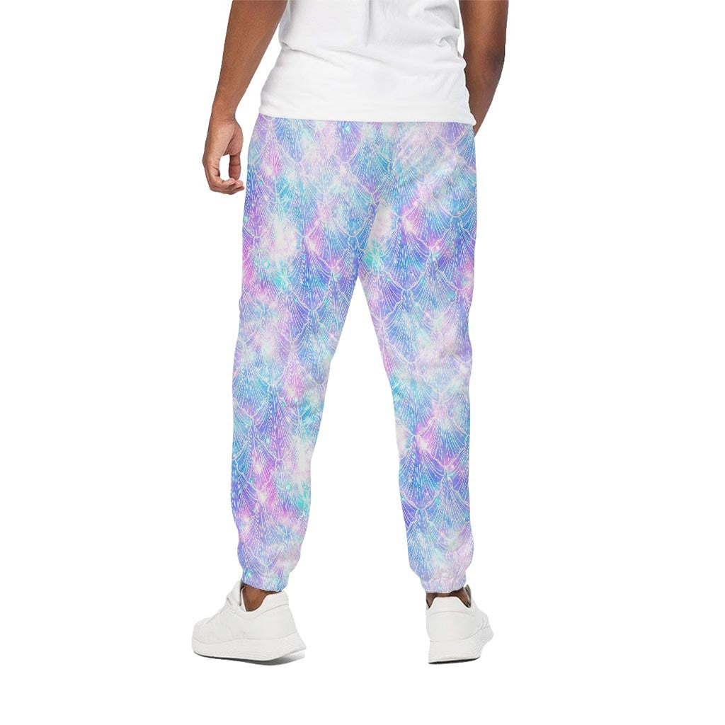 Galaxy Mermaid Scales Pattern Print Cotton Pants