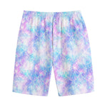 Galaxy Mermaid Scales Pattern Print Cotton Shorts