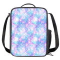 Galaxy Mermaid Scales Pattern Print Crossbody Lunch Bag